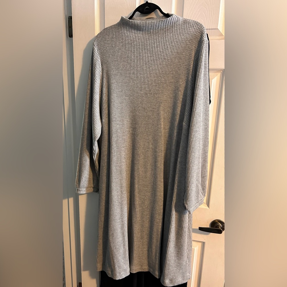 Joe Fresh mock neck waffle knit sweater dress - size 4x